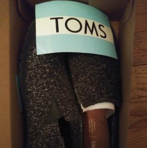 TOMS Redondo Black Melange Flat 7.5B